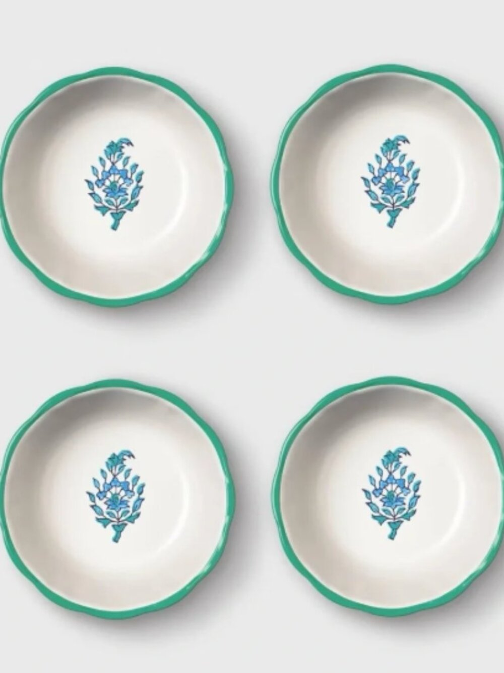 NWT 4pc 11.5oz Bouquet Mini Bowls Blue - Roller Rabbit x Target
